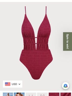 Berlook One-Piece Plunge Swimsuit